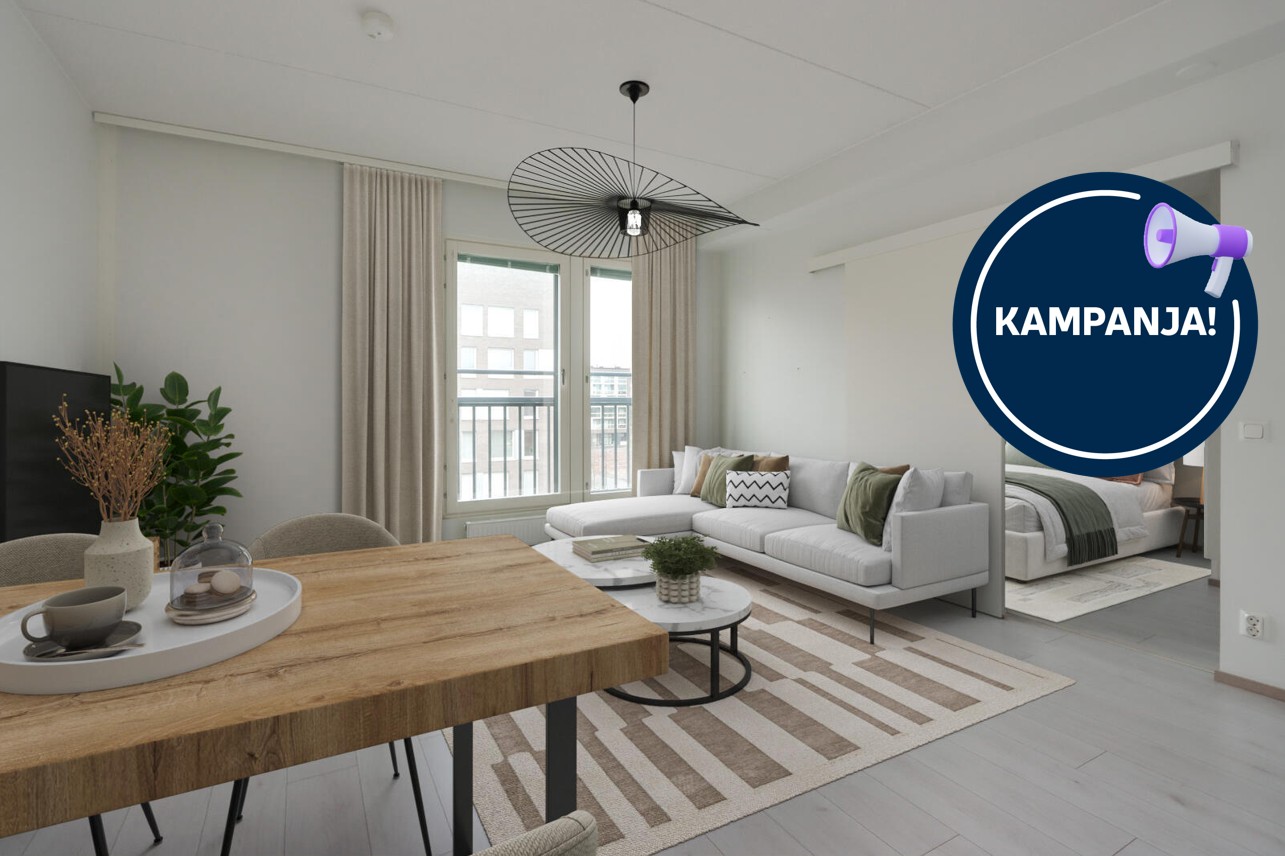 Pääkuva: digitaalinen sisustus. Kampanja-logo.