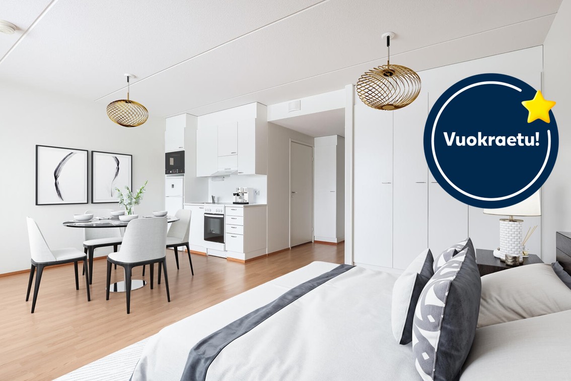 Pääkuva: digistailattu huoneisto vuokraetu.