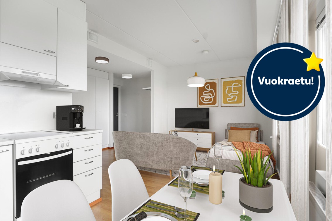 Pääkuva: digistailattu huoneisto vuokraetu.