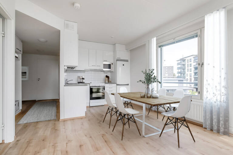 Pääkuva: digistailattu huoneistokuva.