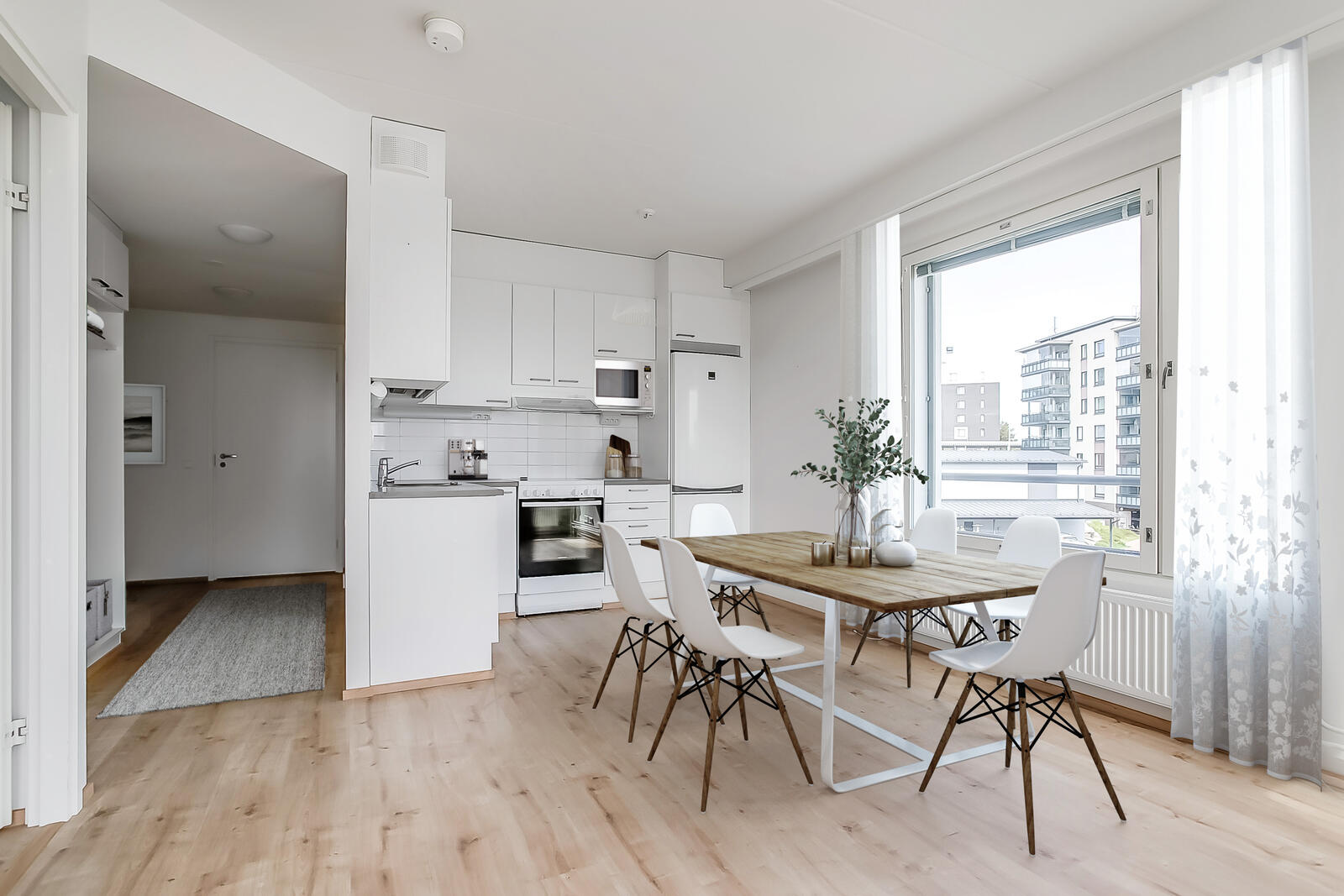 Pääkuva: digistailattu huoneistokuva.