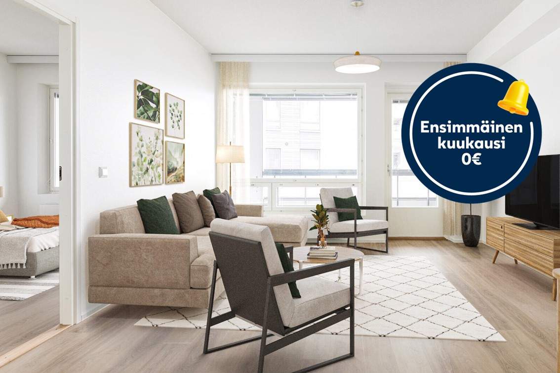 Kampanjakuva: ensimmäinen kuukausi 0 €.