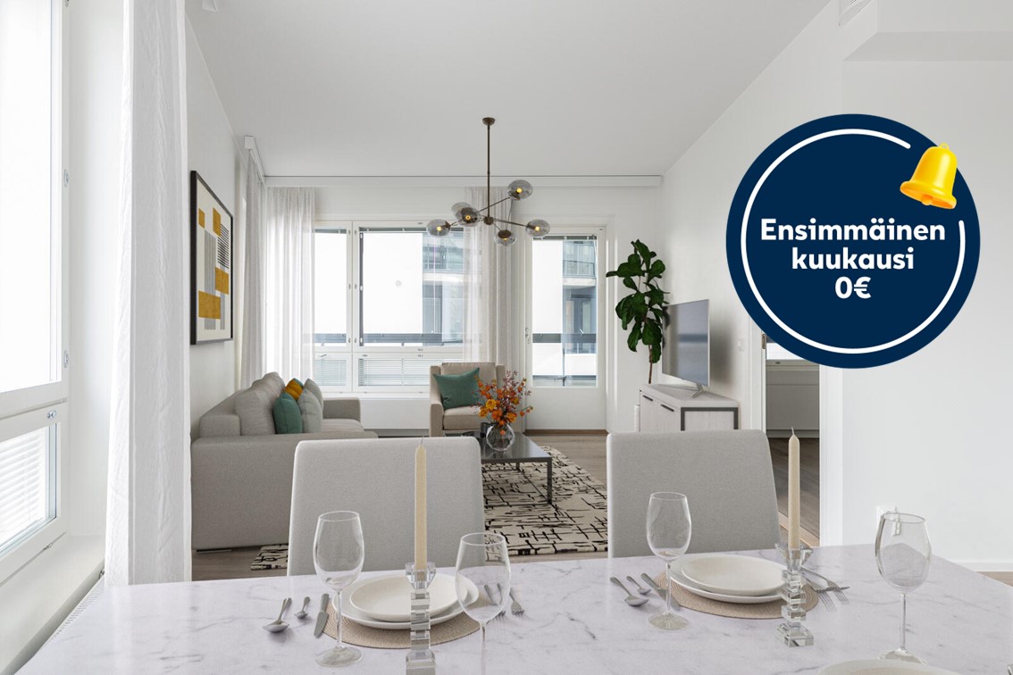 Kampanjakuva: ensimmäinen kuukausi 0 €.