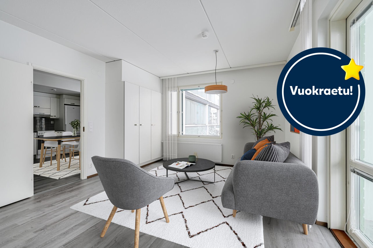 Pääkuva: digitaalinen sisustus. Vuokraetu!-logo.