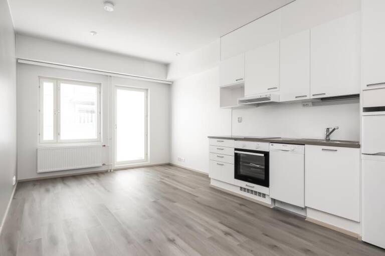 Kuva vastaavasta huoneistosta, joka on muutaman neliön pienempi.