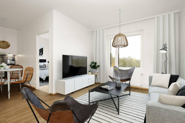 Pääkuva: digistailattu huoneistokuva