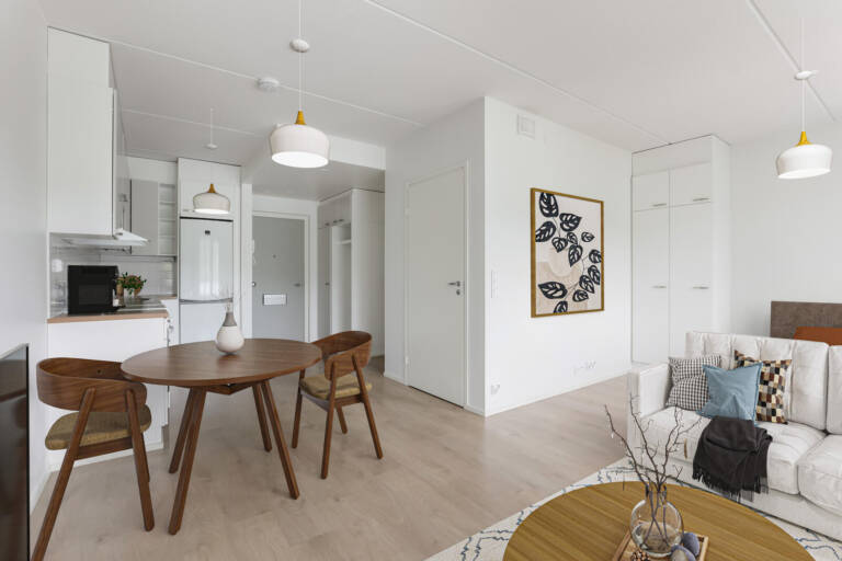 Pääkuva: digistailattu huoneistokuva.