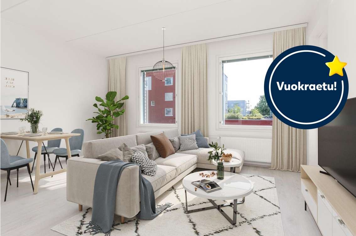 Pääkuva: digitaalinen sisustus. Vuokraetu!-logo.