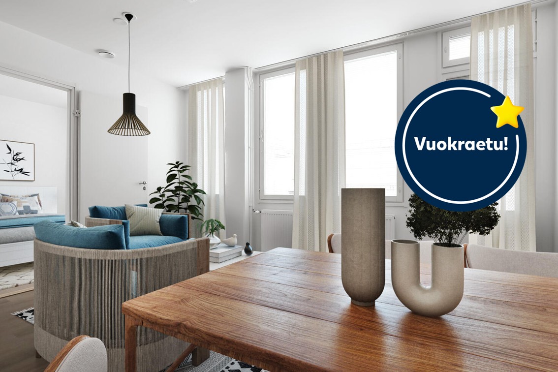 Pääkuva: digistailattu huoneistokuva vuokraetu.