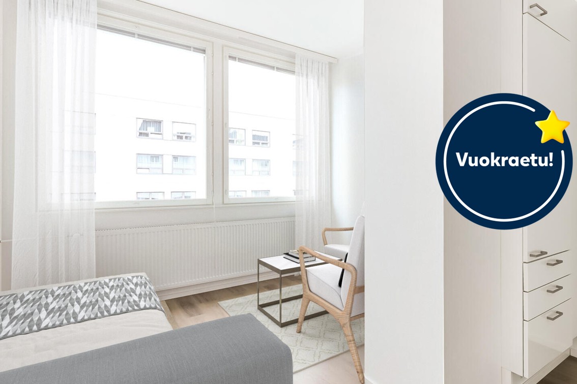 Pääkuva: digistailattu huoneistokuva vuokraetu.
