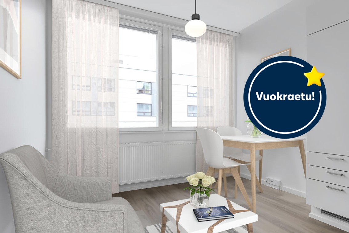 Pääkuva: digistailattu huoneistokuva vuokraetu.