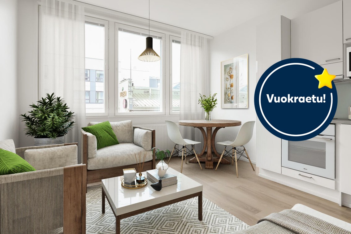 Pääkuva: digistailattu huoneistokuva vuokraetu.