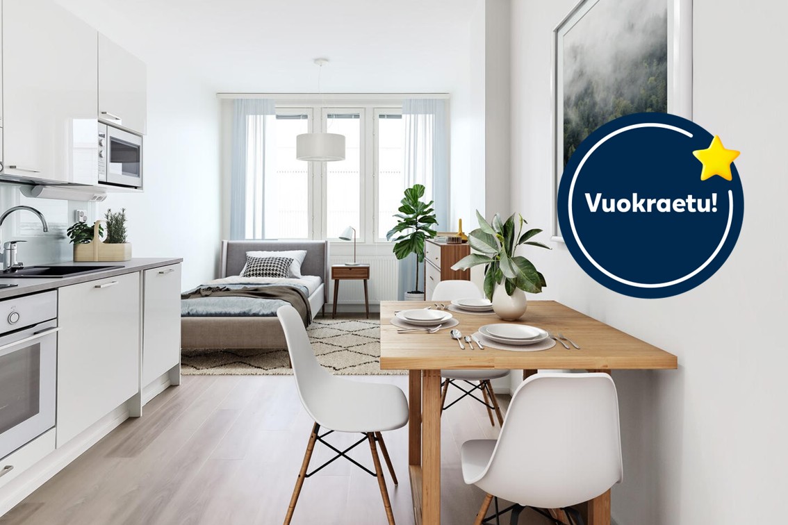 Pääkuva: digistailattu huoneistokuva vuokraetu.