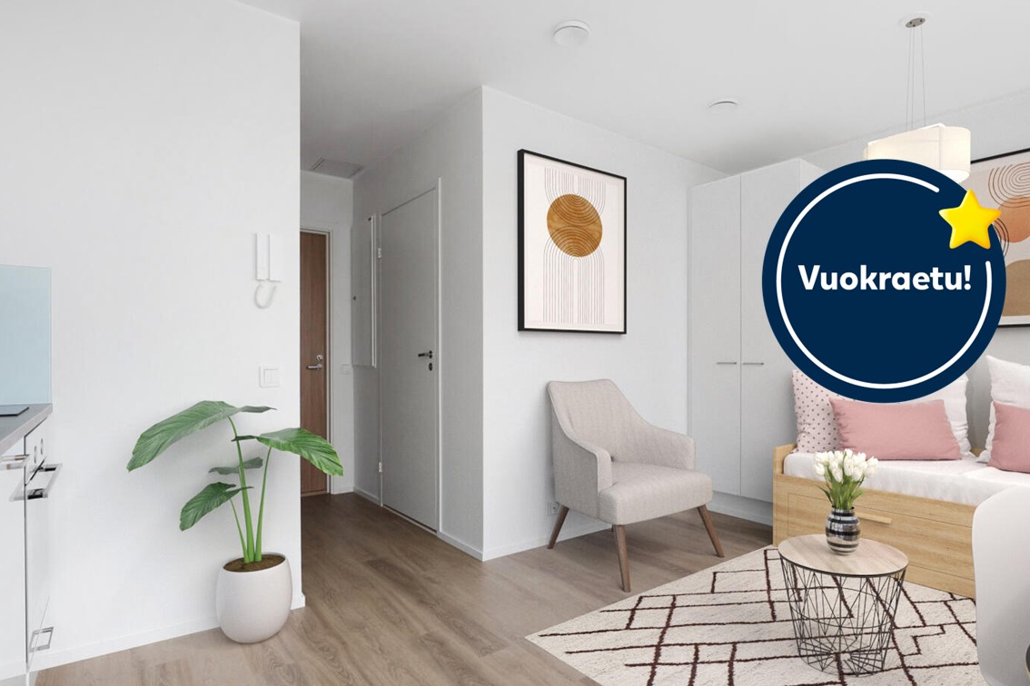 Pääkuva: digistailattu huoneistokuva vuokraetu.