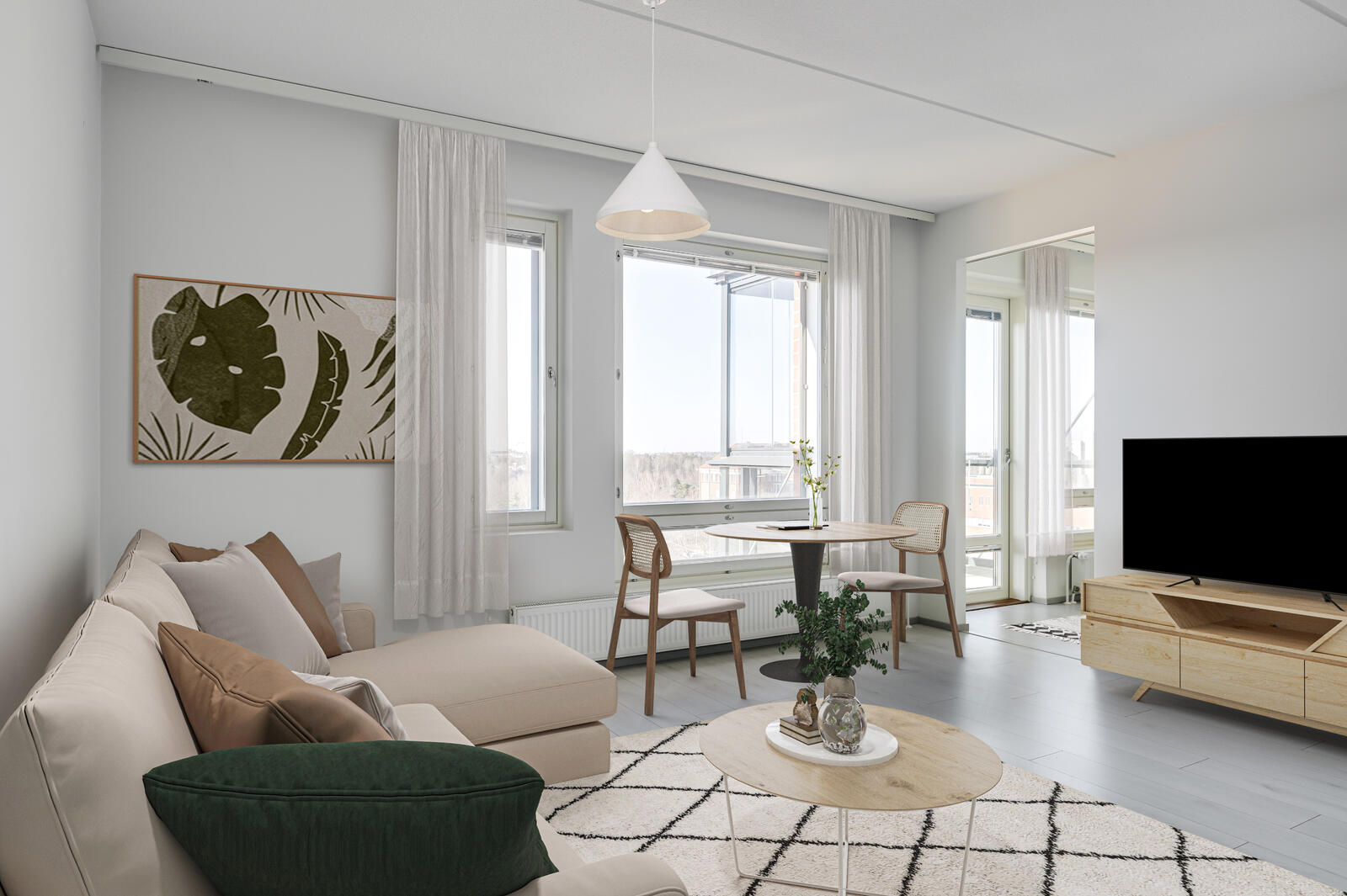 Pääkuva: digistailattu huoneisto.