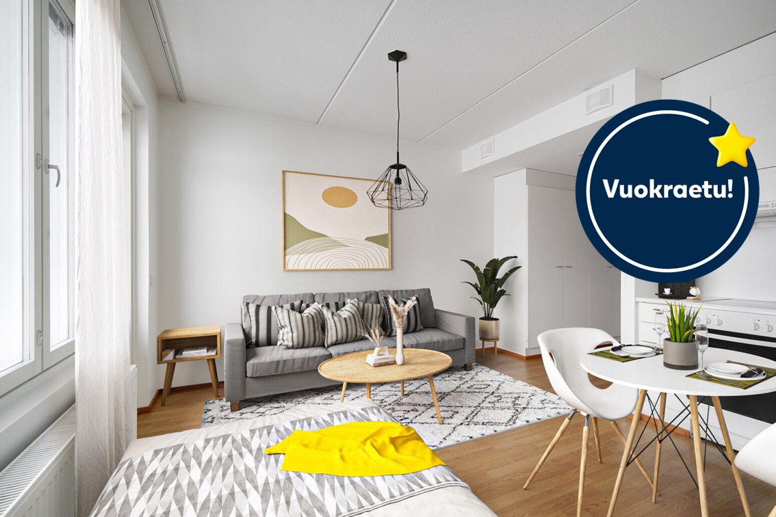 Pääkuva: digistailattu huoneisto vuokraetu.