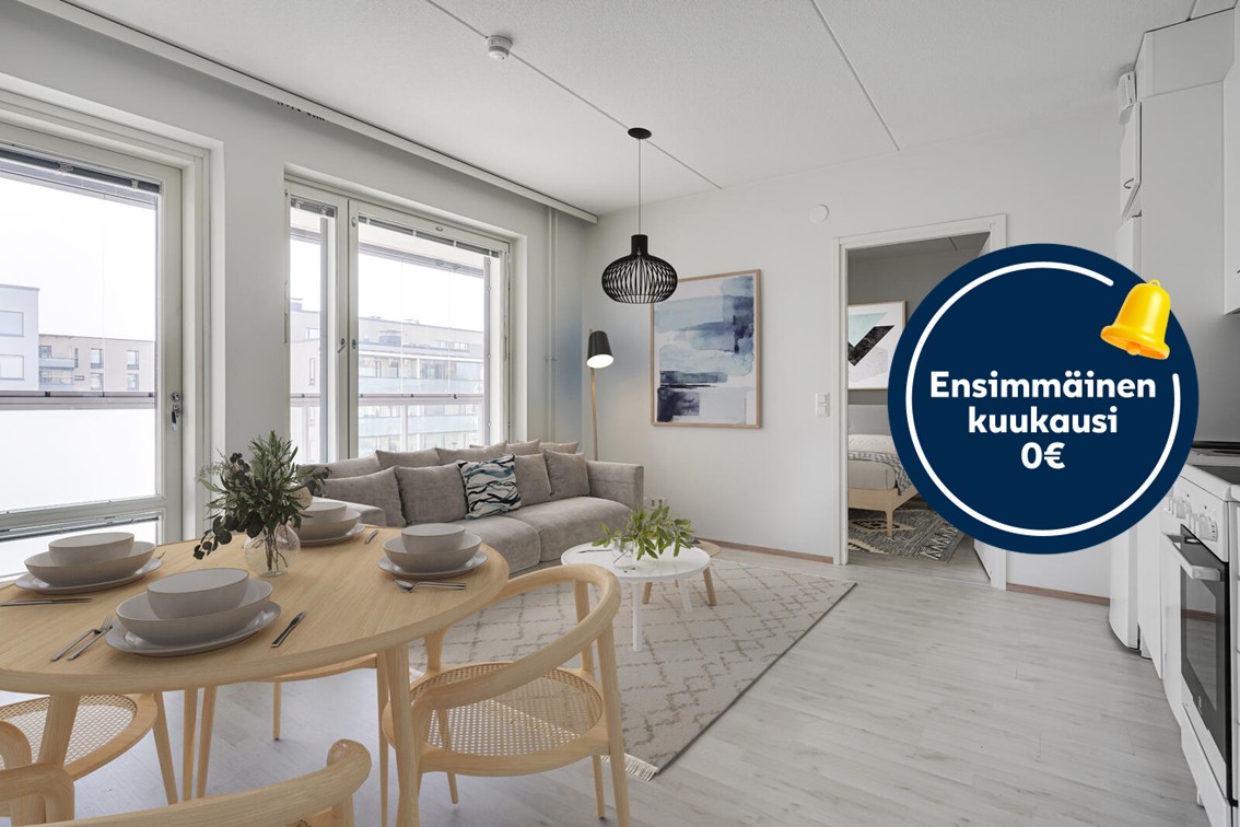 Kampanjakuva: ensimmäinen kuukausi 0 €.