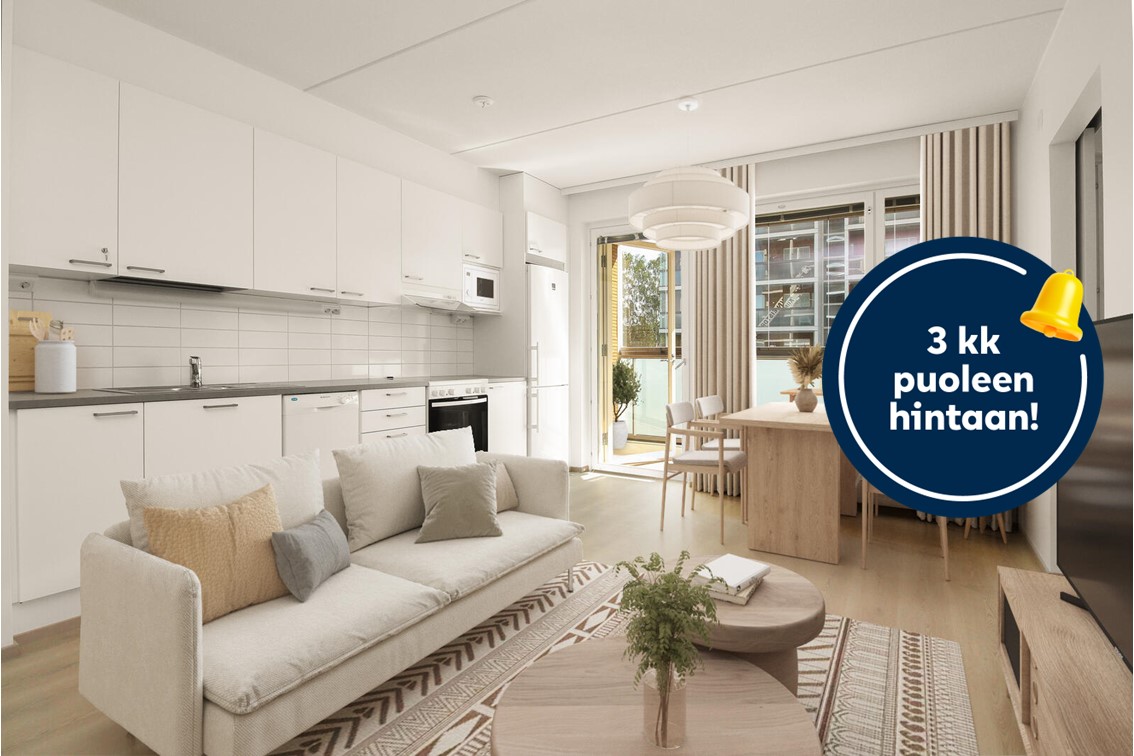 Kampanjakuva: 3 kk puoleen hintaan.