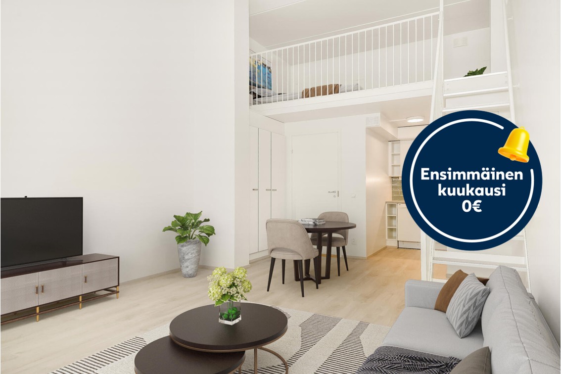 Kampanjakuva: ensimmäinen kuukausi 0 €.