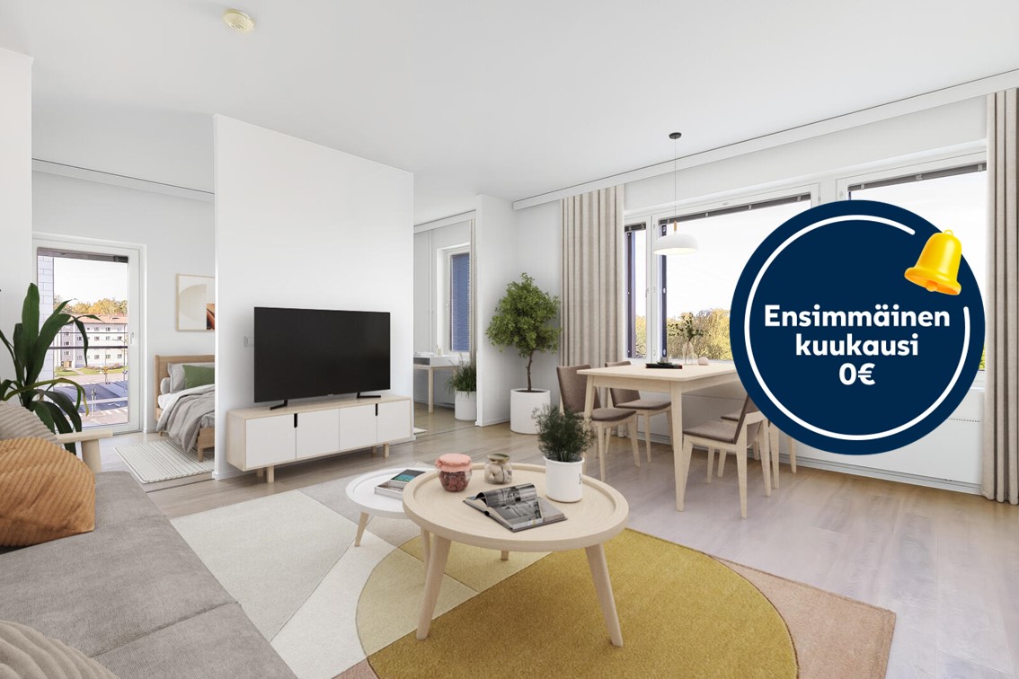 Kampanjakuva: ensimmäinen kuukausi 0 €.