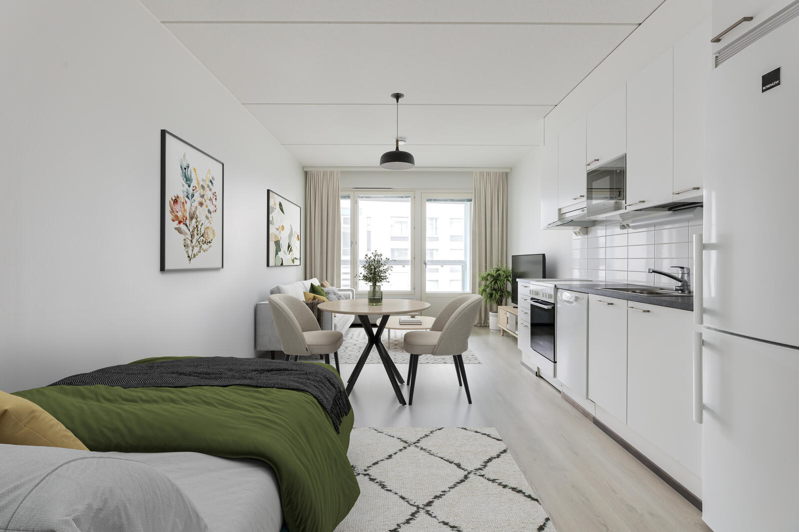 Pääkuva: digistailattu huoneisto.