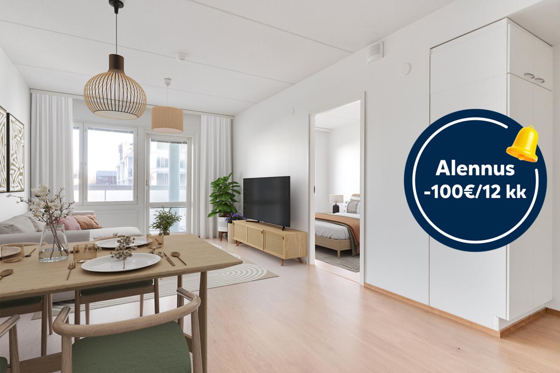 Kampanjakuva: Alennus: -100 €/12 kk.