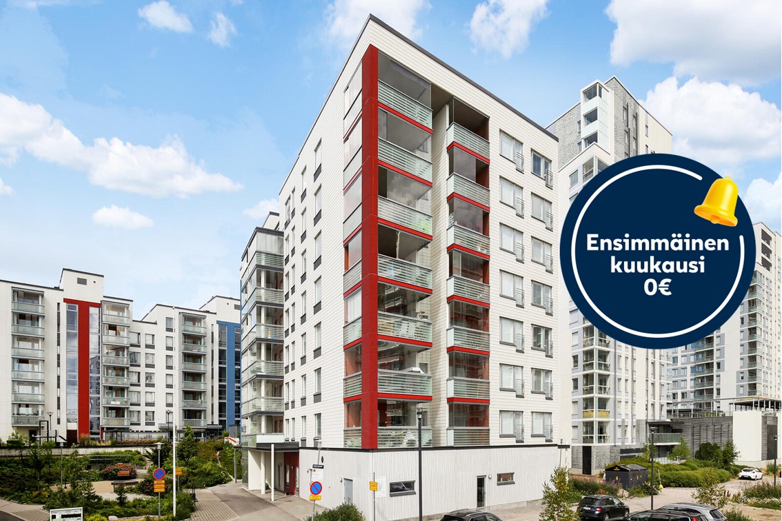 Kampanjakuva: ensimmäinen kuukausi 0 €.